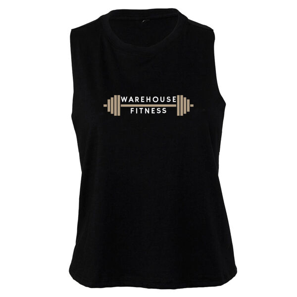 Warehouse Fitness  - Women's Racerback Cropped Tank Thumbnail
